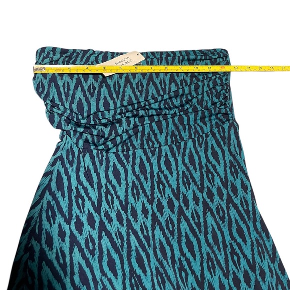 Banana Republic Print Strapless Knit Maxi Dress Maritime Blue Size XS NWT - Picture 10 of 13